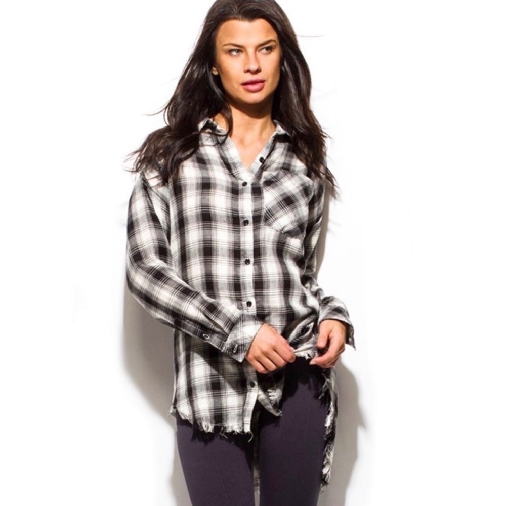 Funkitribe Boutique Plaid Button Up Shirt Medium